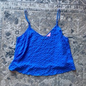 Lilly Pulitzer blue flowy tank top